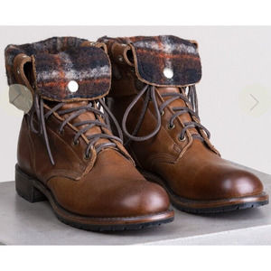 Walk-Over Ian Fold Over Leather Jump Boot Men Size 10.5 M Brown Leather $349